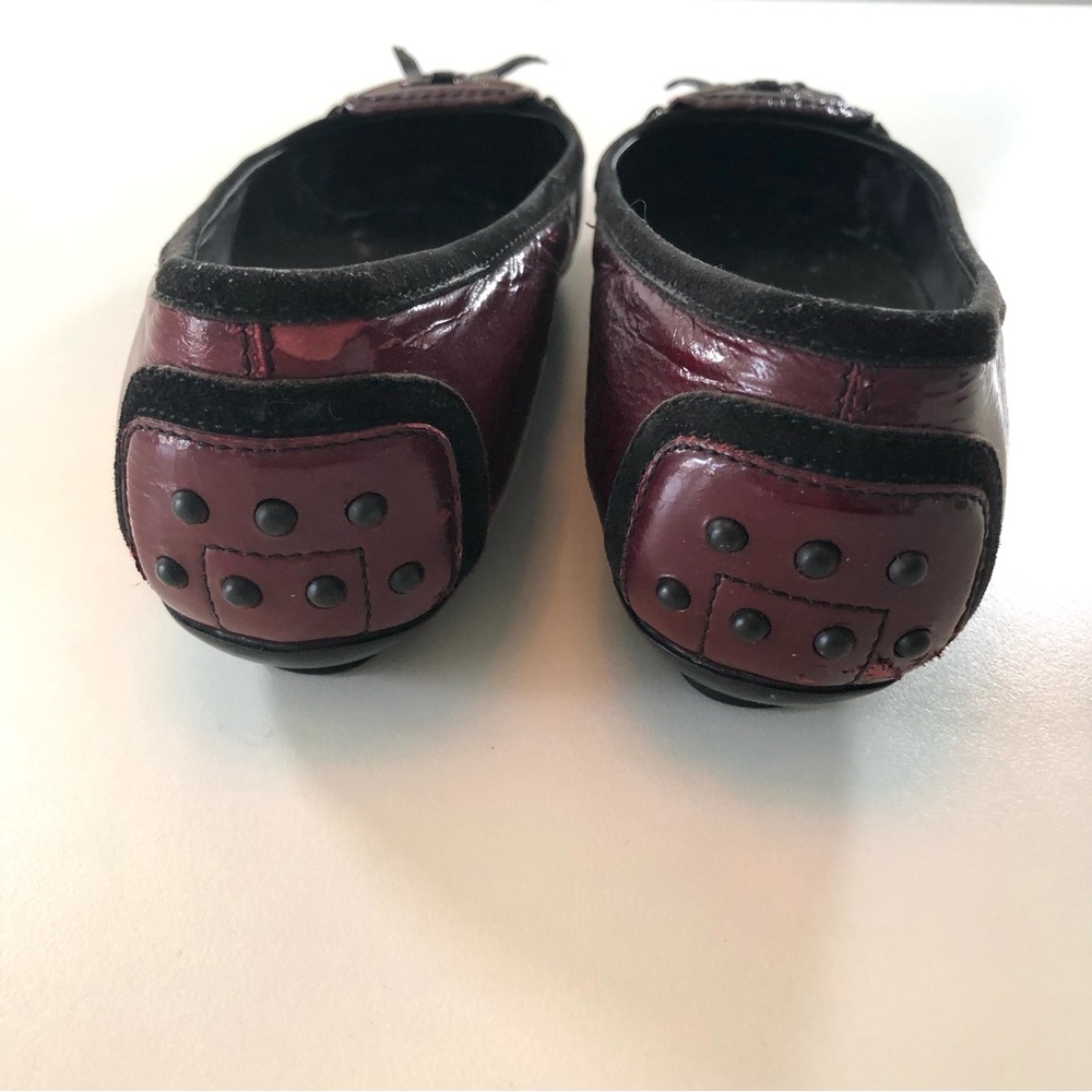 Tod’s Gommino Driving Loafers Burgundy Patent Leather 7.5 Italy - Picture 8 of 17